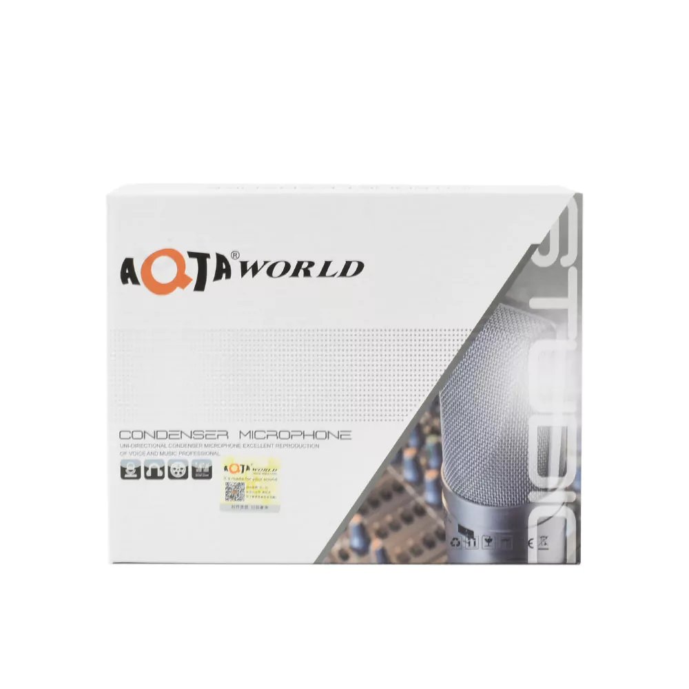 Επαγγελματικό Μικρόφωνο Ηχογράφησης – Live Ραδιοφωνικής Εκπομπής – Ασημί Επαγγελματικό Μικρόφωνο Ηχογράφησης – Live Ραδιοφωνικής Εκπομπής – Ασημί