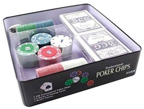 Επαγγελματικό Πόκερ Σετ με 2x Τράπουλες και 100x Μάρκες Επαγγελματικό Πόκερ Σετ με 2x Τράπουλες και 100x Μάρκες