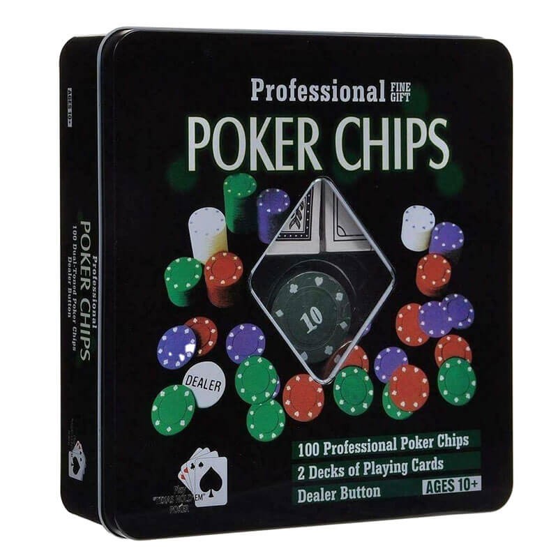 Επαγγελματικό Πόκερ Σετ με 2x Τράπουλες και 100x Μάρκες Επαγγελματικό Πόκερ Σετ με 2x Τράπουλες και 100x Μάρκες