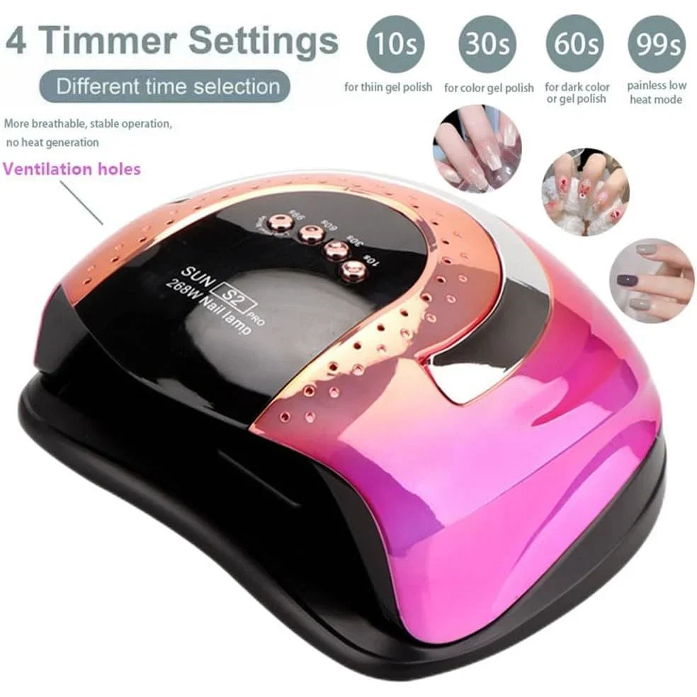 Επαγγελματικό Πολύχρωμο Φουρνάκι Νυχιών με Χρονοδιακόπτη και Αισθητήρα Sun S2 Pro 268W Επαγγελματικό Πολύχρωμο Φουρνάκι Νυχιών με Χρονοδιακόπτη και Αισθητήρα Sun S2 Pro 268W