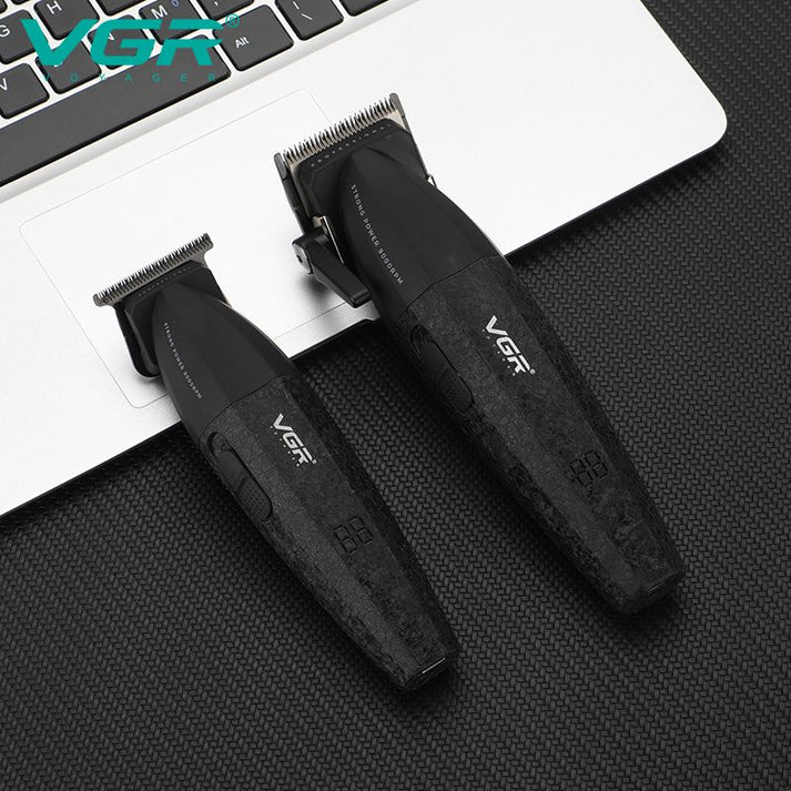 Επαγγελματικό Σετ Κουρευτικής Μηχανής & Trimmer Με Κεραμικές Λεπίδες VGR Επαγγελματικό Σετ Κουρευτικής Μηχανής & Trimmer Με Κεραμικές Λεπίδες VGR