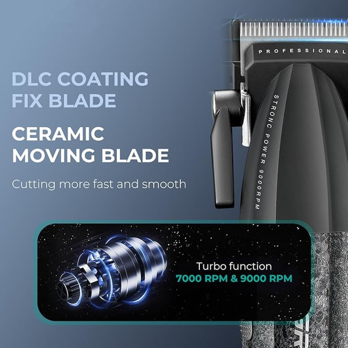 Επαγγελματικό Σετ Κουρευτικής Μηχανής & Trimmer Με Κεραμικές Λεπίδες VGR Επαγγελματικό Σετ Κουρευτικής Μηχανής & Trimmer Με Κεραμικές Λεπίδες VGR