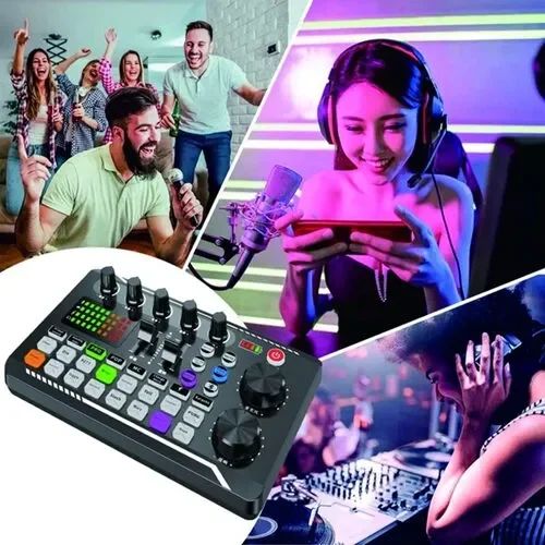 Επαγγελματικό Σετ με Μικρόφωνο και Κάρτα Ήχου Andowl με Τρίποδο για Live Streaming– Μαύρο Επαγγελματικό Σετ με Μικρόφωνο και Κάρτα Ήχου Andowl με Τρίποδο για Live Streaming– Μαύρο