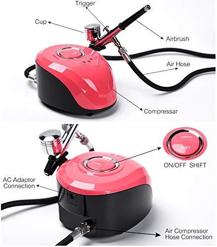 Επαγγελματικός Αερογράφος Airbrush με Συμπιεστή - Για Ζωγραφική, Μακιγιάζ, DIY & Facial Treatments Επαγγελματικός Αερογράφος Airbrush με Συμπιεστή - Για Ζωγραφική, Μακιγιάζ, DIY & Facial Treatments