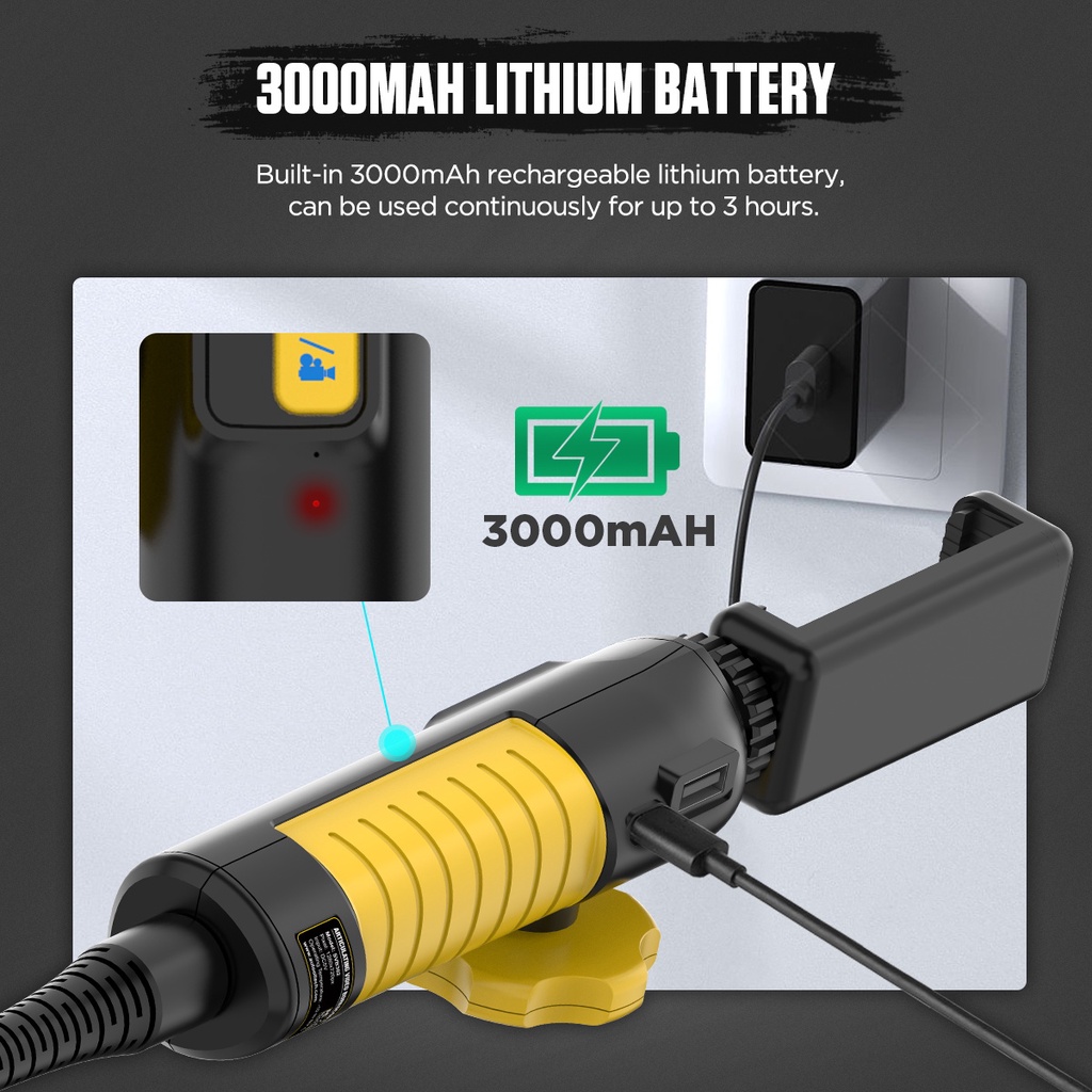 Επαναφορτιζόμενη Αδιάβροχη Βιομηχανική Ενδοσκοπική Κάμερα Επιθεώρησης Αυτοκινήτου με Βάση Στήριξης & App για Smartphone - AUTOOL Επαναφορτιζόμενη Αδιάβροχη Βιομηχανική Ενδοσκοπική Κάμερα Επιθεώρησης Αυτοκινήτου με Βάση Στήριξης & App για Smartphone - AUTOOL