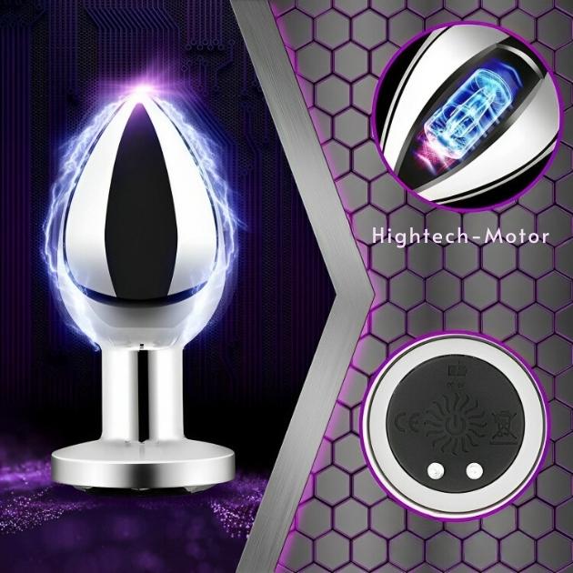 Επαναφορτιζόμενη Δονούμενη Μεταλλική Πρωκτική Σφήνα - Με 10 Λειτουργίες Δόνησης & Τηλεχειριστήριο Επαναφορτιζόμενη Δονούμενη Μεταλλική Πρωκτική Σφήνα - Με 10 Λειτουργίες Δόνησης & Τηλεχειριστήριο