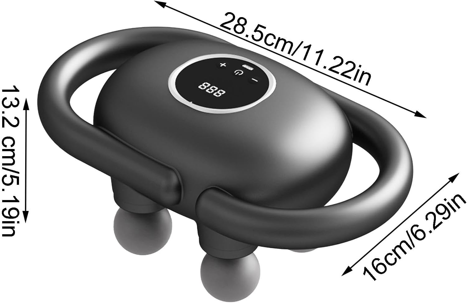 Επαναφορτιζόμενη Φορητή Συσκευή Μασάζ με 4 Κεφαλές, Ρυθμιζόμενης Έντασης 20 Επιπέδων για Όλο το Σώμα Επαναφορτιζόμενη Φορητή Συσκευή Μασάζ με 4 Κεφαλές, Ρυθμιζόμενης Έντασης 20 Επιπέδων για Όλο το Σώμα