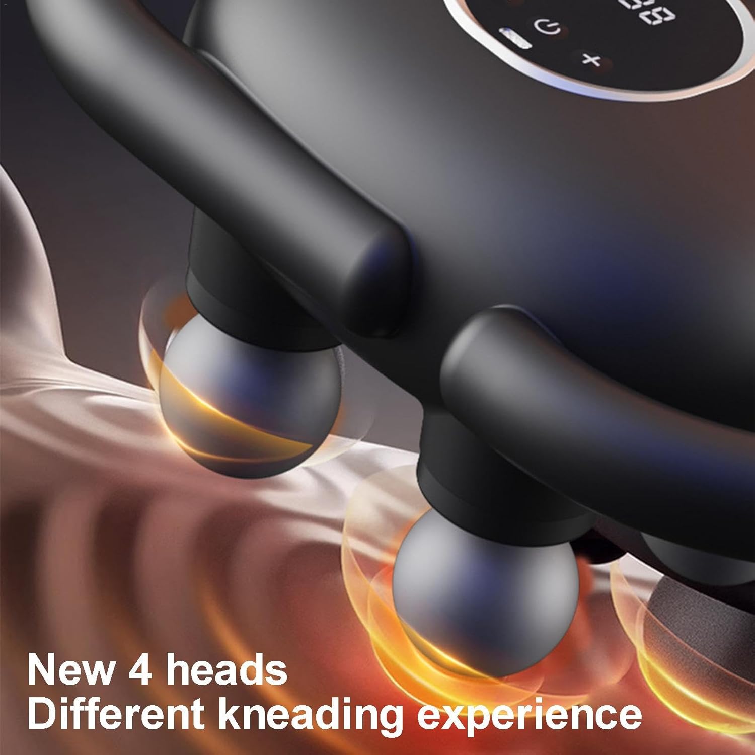 Επαναφορτιζόμενη Φορητή Συσκευή Μασάζ με 4 Κεφαλές, Ρυθμιζόμενης Έντασης 20 Επιπέδων για Όλο το Σώμα Επαναφορτιζόμενη Φορητή Συσκευή Μασάζ με 4 Κεφαλές, Ρυθμιζόμενης Έντασης 20 Επιπέδων για Όλο το Σώμα