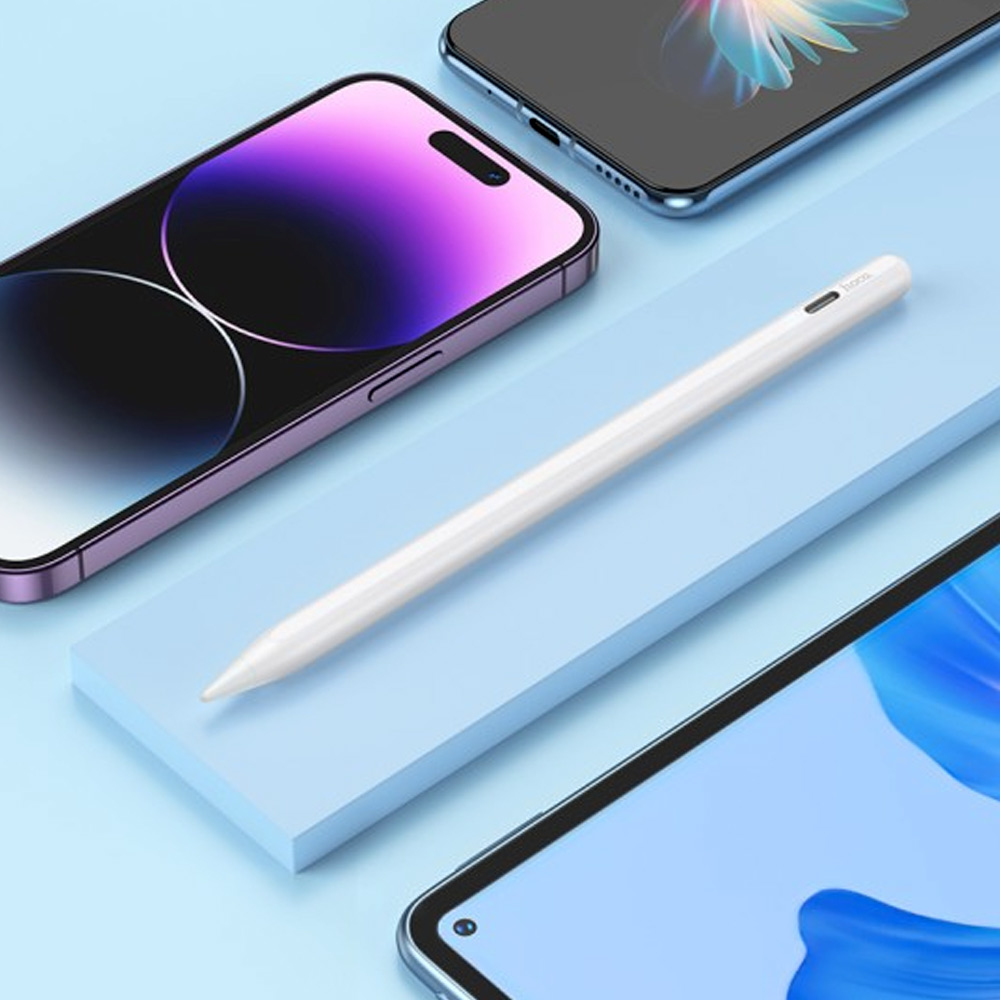 Επαναφορτιζόμενη Γραφίδα Αφής Hoco Λευκή Επαναφορτιζόμενη Γραφίδα Αφής Hoco Λευκή