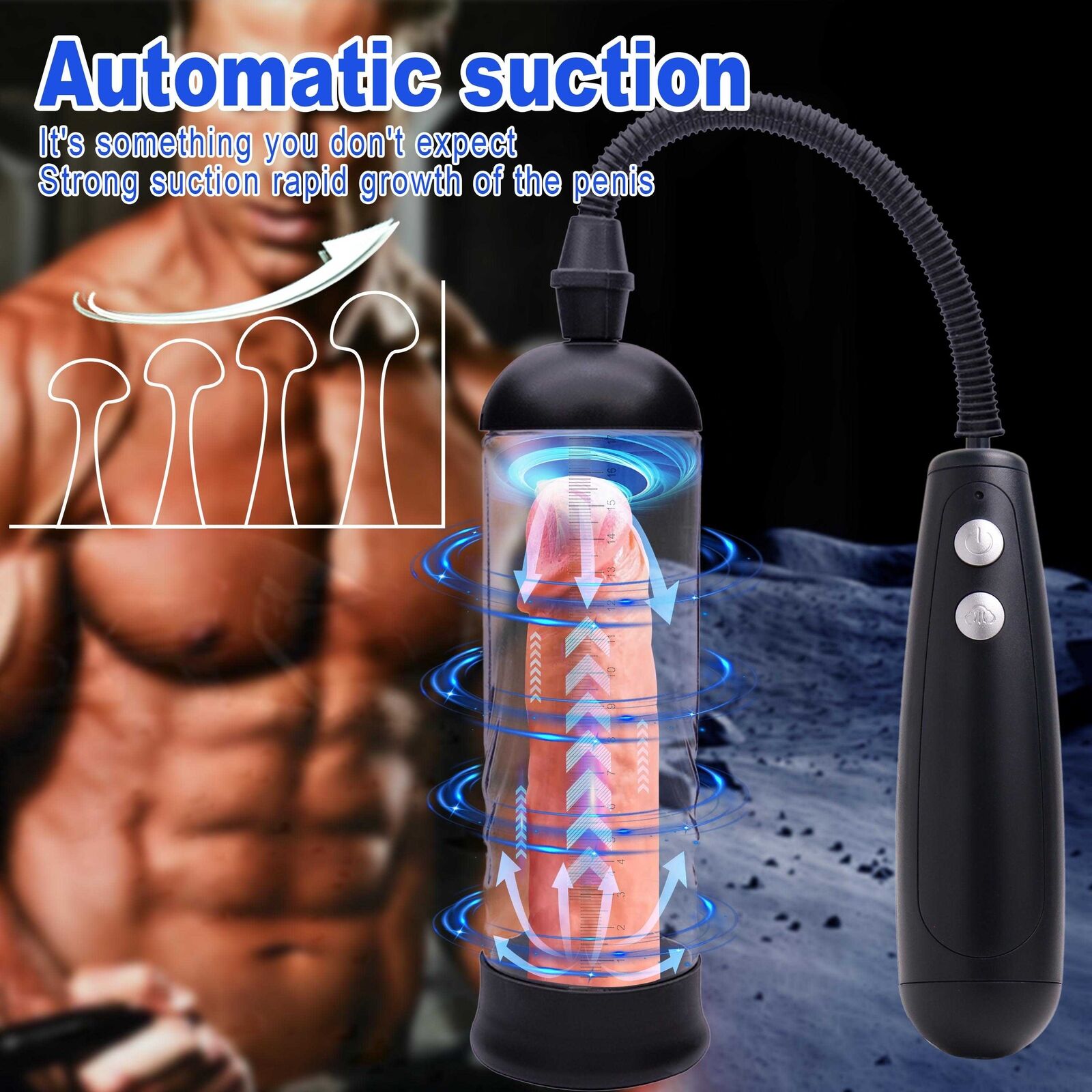 Επαναφορτιζόμενη Αυτόματη Τρόμπα Επιμήκυνσης Πέους - Αεραντλία Αναρρόφησης Επαναφορτιζόμενη Αυτόματη Τρόμπα Επιμήκυνσης Πέους - Αεραντλία Αναρρόφησης