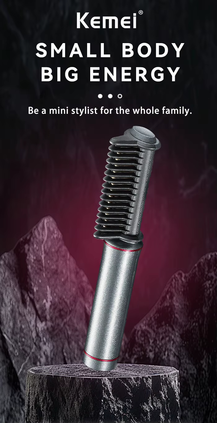 Επαναφορτιζόμενη Ισιωτική Βούρτσα Μαλλιών με USB - Kemei Επαναφορτιζόμενη Ισιωτική Βούρτσα Μαλλιών με USB - Kemei