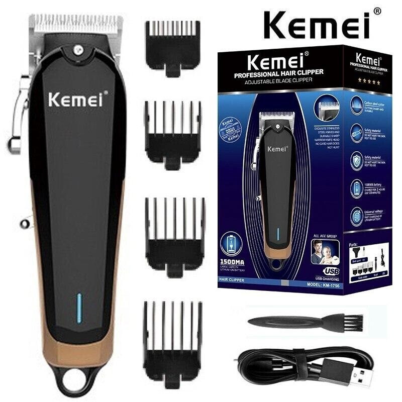 Επαναφορτιζόμενη Κουρευτική Μηχανή σε Μαύρο Χρώμα - Kemei Επαναφορτιζόμενη Κουρευτική Μηχανή σε Μαύρο Χρώμα - Kemei