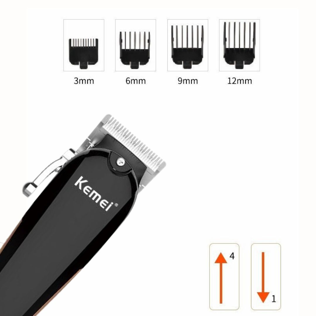 Επαναφορτιζόμενη Κουρευτική Μηχανή σε Μαύρο Χρώμα - Kemei Επαναφορτιζόμενη Κουρευτική Μηχανή σε Μαύρο Χρώμα - Kemei