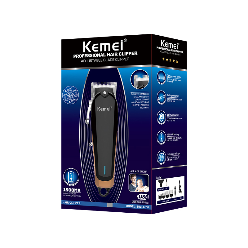 Επαναφορτιζόμενη Κουρευτική Μηχανή σε Μαύρο Χρώμα - Kemei Επαναφορτιζόμενη Κουρευτική Μηχανή σε Μαύρο Χρώμα - Kemei