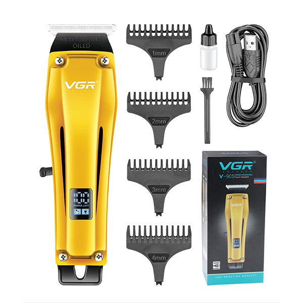 Επαναφορτιζόμενη Κουρευτική Μηχανή σε Χρυσό Χρώμα VGR V-905 Επαναφορτιζόμενη Κουρευτική Μηχανή σε Χρυσό Χρώμα VGR V-905