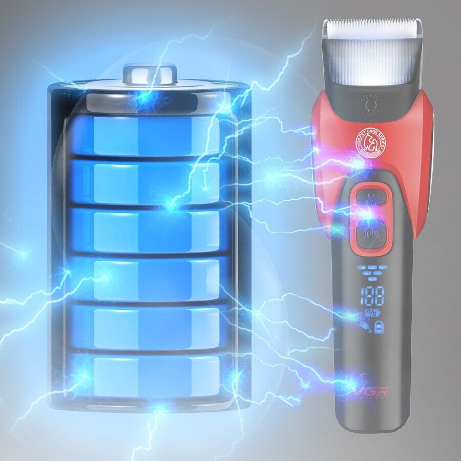 Επαναφορτιζόμενη Κουρευτική Μηχανή Σκύλων 10W με 4 Χτένες Κοπής - VGR Επαναφορτιζόμενη Κουρευτική Μηχανή Σκύλων 10W με 4 Χτένες Κοπής - VGR