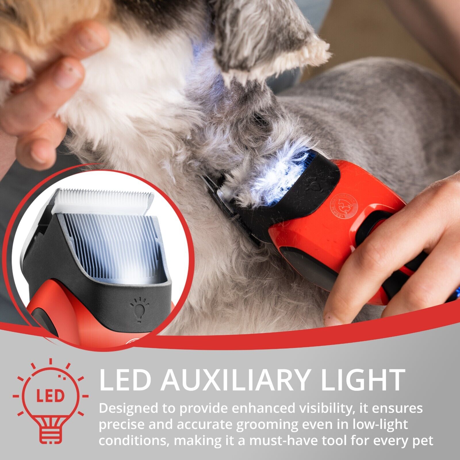 Επαναφορτιζόμενη Κουρευτική Μηχανή Σκύλων 10W με 4 Χτένες Κοπής - VGR Επαναφορτιζόμενη Κουρευτική Μηχανή Σκύλων 10W με 4 Χτένες Κοπής - VGR