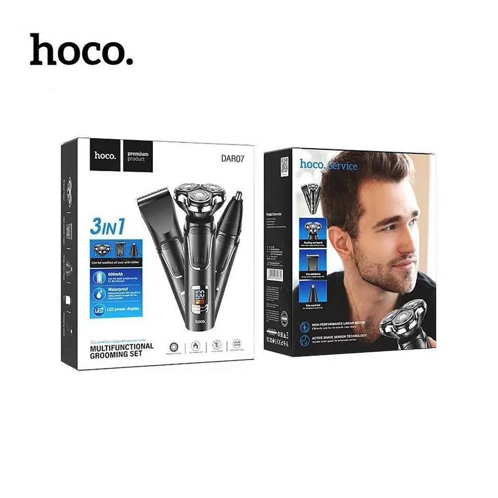 Επαναφορτιζόμενη Ξυριστική - Κουρευτική Μηχανή Μύτης και Μαλλιών 3 σε 1 Hoco Γκρι Επαναφορτιζόμενη Ξυριστική - Κουρευτική Μηχανή Μύτης και Μαλλιών 3 σε 1 Hoco Γκρι