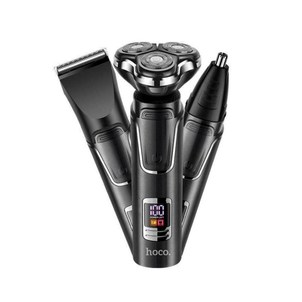 Επαναφορτιζόμενη Ξυριστική - Κουρευτική Μηχανή Μύτης και Μαλλιών 3 σε 1 Hoco Γκρι Επαναφορτιζόμενη Ξυριστική - Κουρευτική Μηχανή Μύτης και Μαλλιών 3 σε 1 Hoco Γκρι