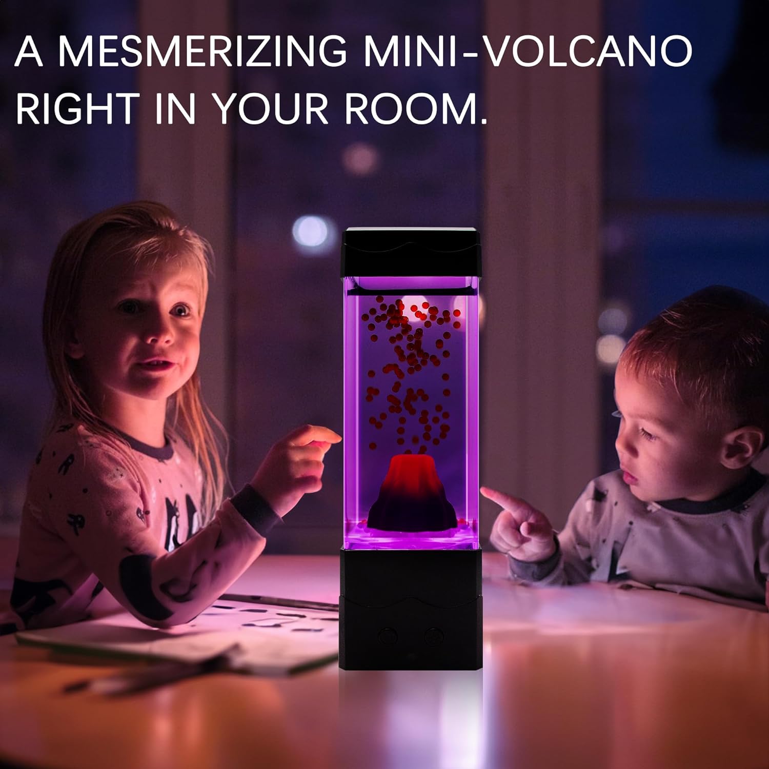 Επαναφορτιζόμενη LED Λάμπα Λάβας-Ηφαίστειο Φωτιστικό με Κοντρόλ και 17 Λειτουργίες RGB Φωτισμού Επαναφορτιζόμενη LED Λάμπα Λάβας-Ηφαίστειο Φωτιστικό με Κοντρόλ και 17 Λειτουργίες RGB Φωτισμού