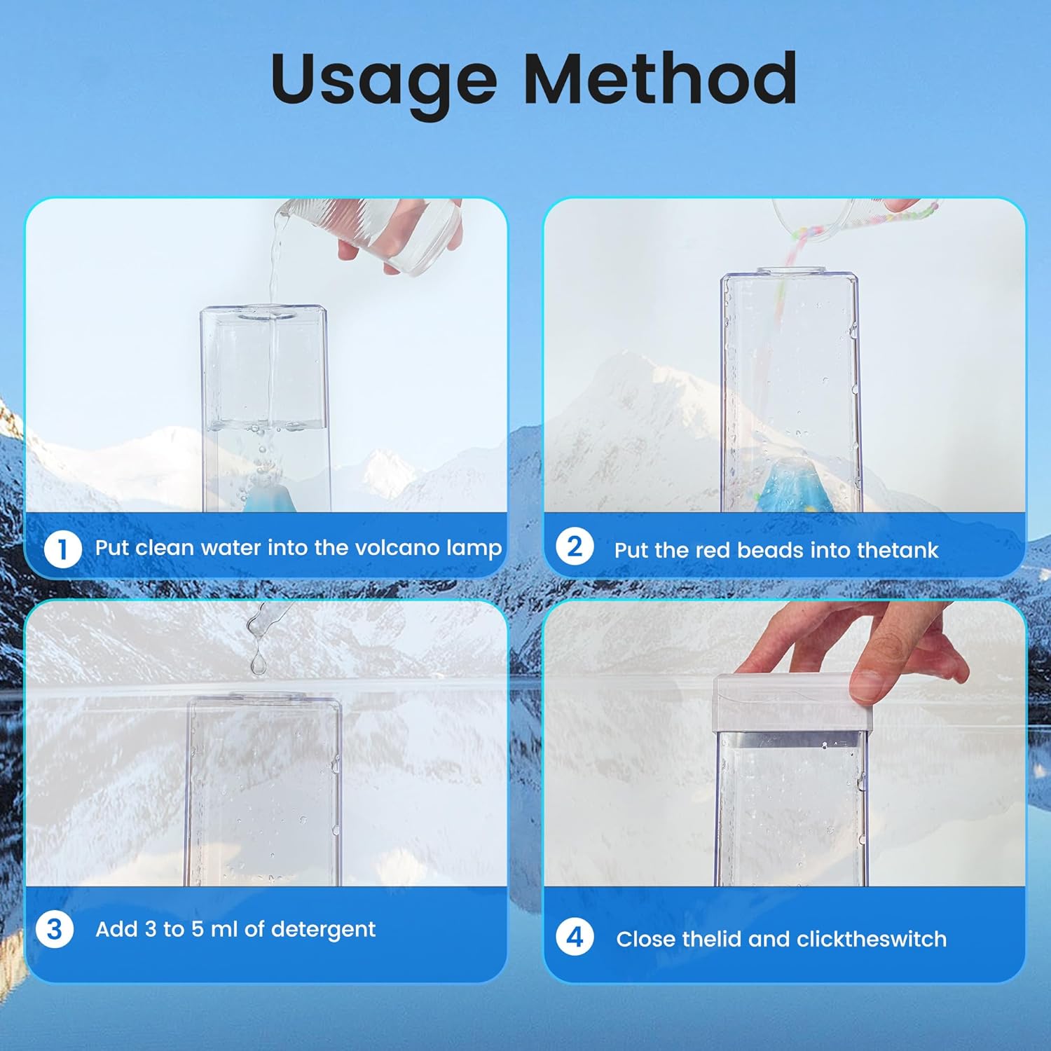 Επαναφορτιζόμενη LED Λάμπα Λάβας-Ηφαίστειο Φωτιστικό με Κοντρόλ και 17 Λειτουργίες RGB Φωτισμού Επαναφορτιζόμενη LED Λάμπα Λάβας-Ηφαίστειο Φωτιστικό με Κοντρόλ και 17 Λειτουργίες RGB Φωτισμού