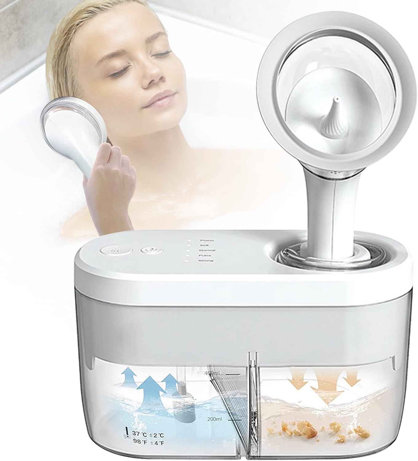 Επαναφορτιζόμενη Συσκευή Καθαρισμού Αυτιών με Νερό για Ενήλικες & Παιδιά με 4 Ρυθμίσεις Επαναφορτιζόμενη Συσκευή Καθαρισμού Αυτιών με Νερό για Ενήλικες & Παιδιά με 4 Ρυθμίσεις