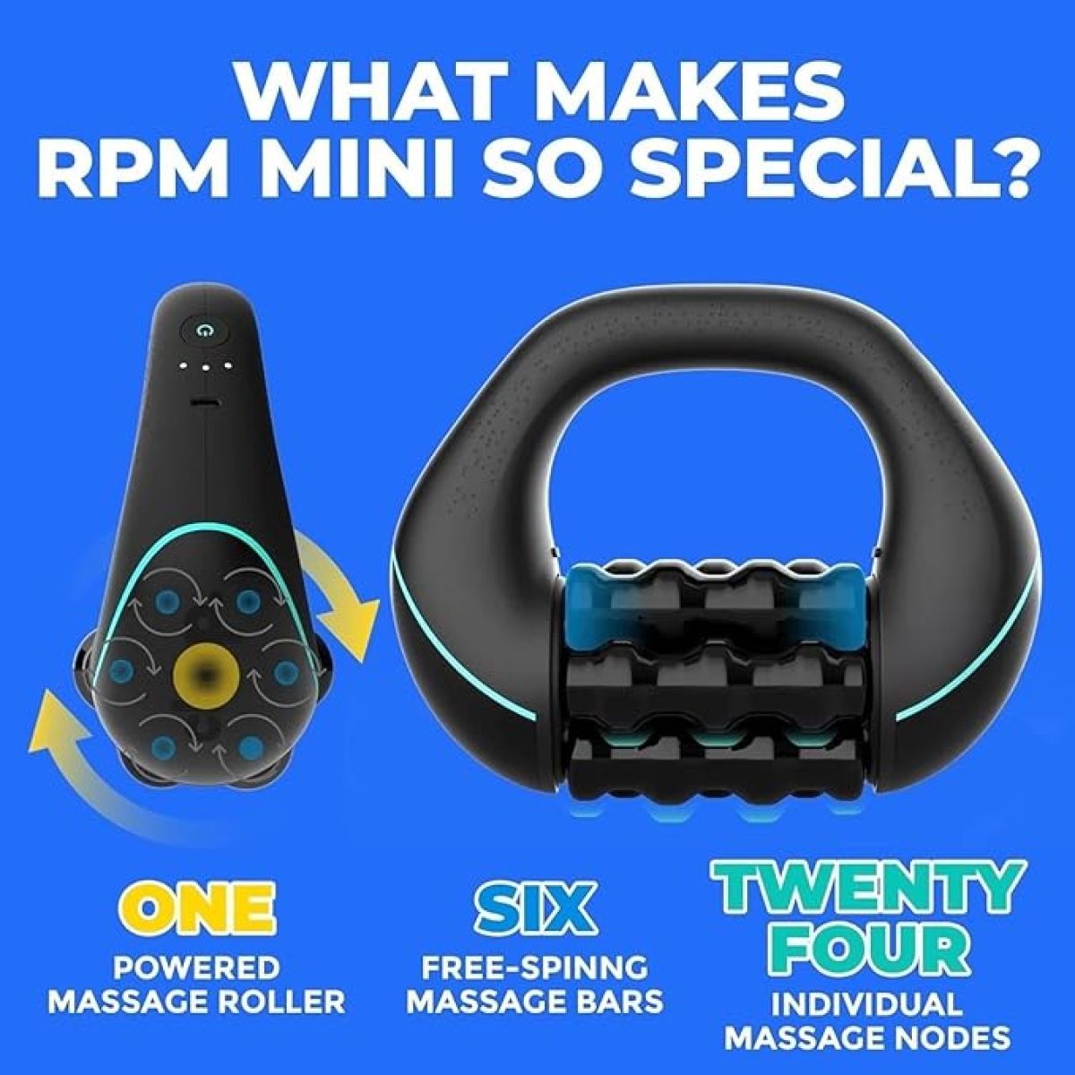 Επαναφορτιζόμενη Συσκευή Κρουστικού Μασάζ με 3 Επίπεδα Έντασης - Powered Rolling Massager Επαναφορτιζόμενη Συσκευή Κρουστικού Μασάζ με 3 Επίπεδα Έντασης - Powered Rolling Massager