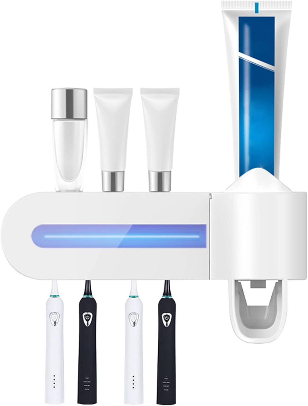 Επαναφορτιζόμενη Βάση Στήριξης Οδοντόβουρτσας 4 Θέσεων με Διανομέα Οδοντόκρεμας και UV Light Αποστείρωση Επαναφορτιζόμενη Βάση Στήριξης Οδοντόβουρτσας 4 Θέσεων με Διανομέα Οδοντόκρεμας και UV Light Αποστείρωση