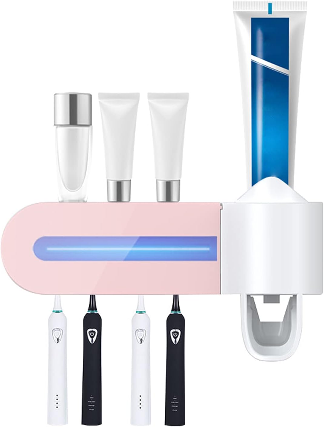 Επαναφορτιζόμενη Βάση Στήριξης Οδοντόβουρτσας 4 Θέσεων με Διανομέα Οδοντόκρεμας και UV Light Αποστείρωση Επαναφορτιζόμενη Βάση Στήριξης Οδοντόβουρτσας 4 Θέσεων με Διανομέα Οδοντόκρεμας και UV Light Αποστείρωση