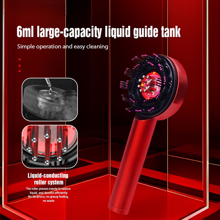 Επαναφορτιζόμενη Βούρτσα Μασάζ Κεφαλής με Φωτοθεραπεία LED Επαναφορτιζόμενη Βούρτσα Μασάζ Κεφαλής με Φωτοθεραπεία LED