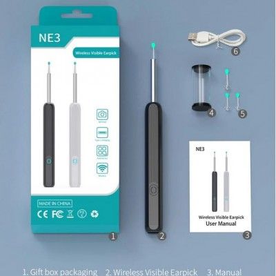 Επαναφορτιζόμενο Αδιάβροχο Ωτοσκόπιο WiFi με Κάμερα 1080 FHD και Εφαρμογή για Smartphone - Type C Επαναφορτιζόμενο Αδιάβροχο Ωτοσκόπιο WiFi με Κάμερα 1080 FHD και Εφαρμογή για Smartphone - Type C