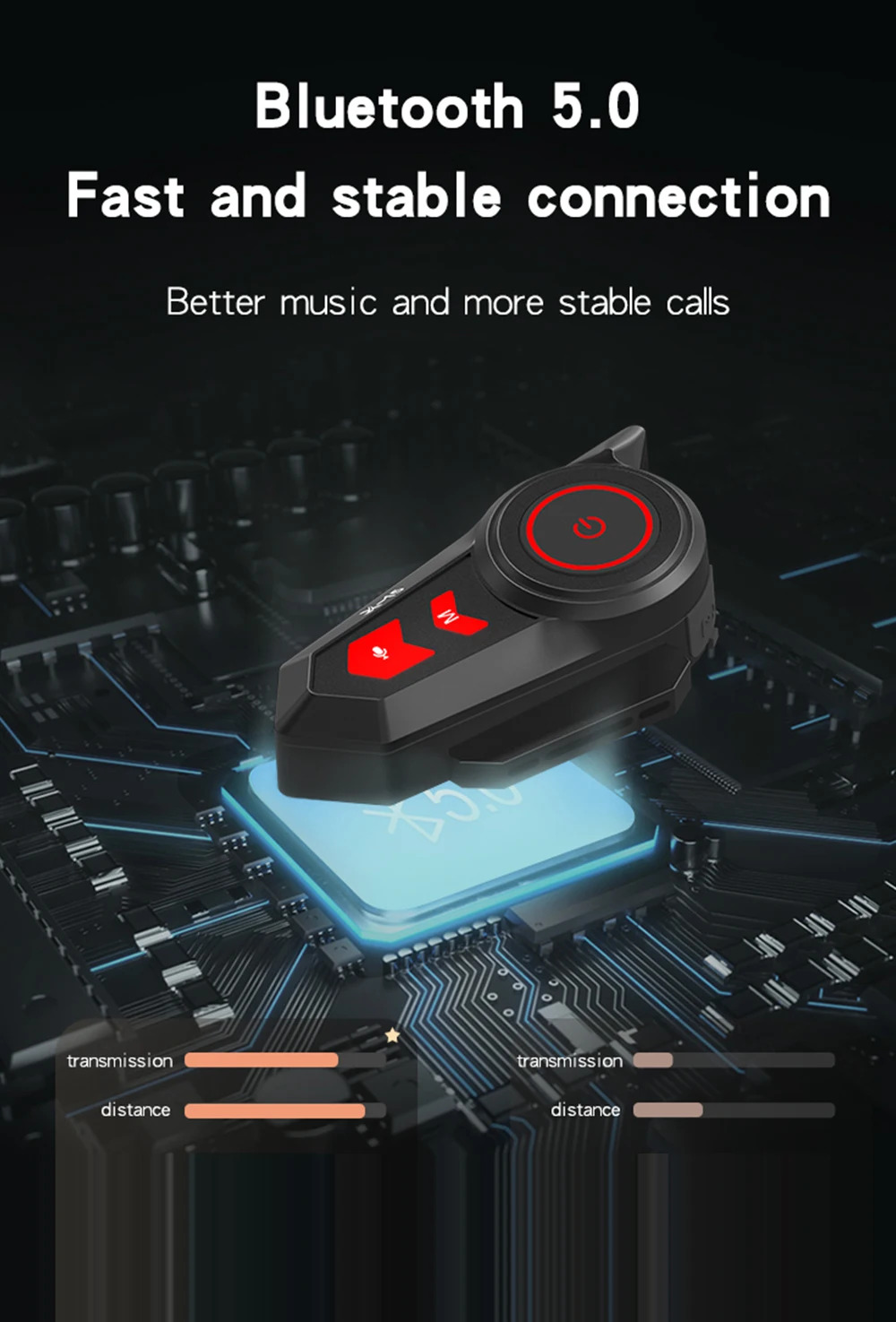 Επαναφορτιζόμενο Αδιάβροχο Σύστημα Ενδοεπικοινωνίας για Κράνος Μηχανής με Bluetooth & Μικρόφωνο Επαναφορτιζόμενο Αδιάβροχο Σύστημα Ενδοεπικοινωνίας για Κράνος Μηχανής με Bluetooth & Μικρόφωνο