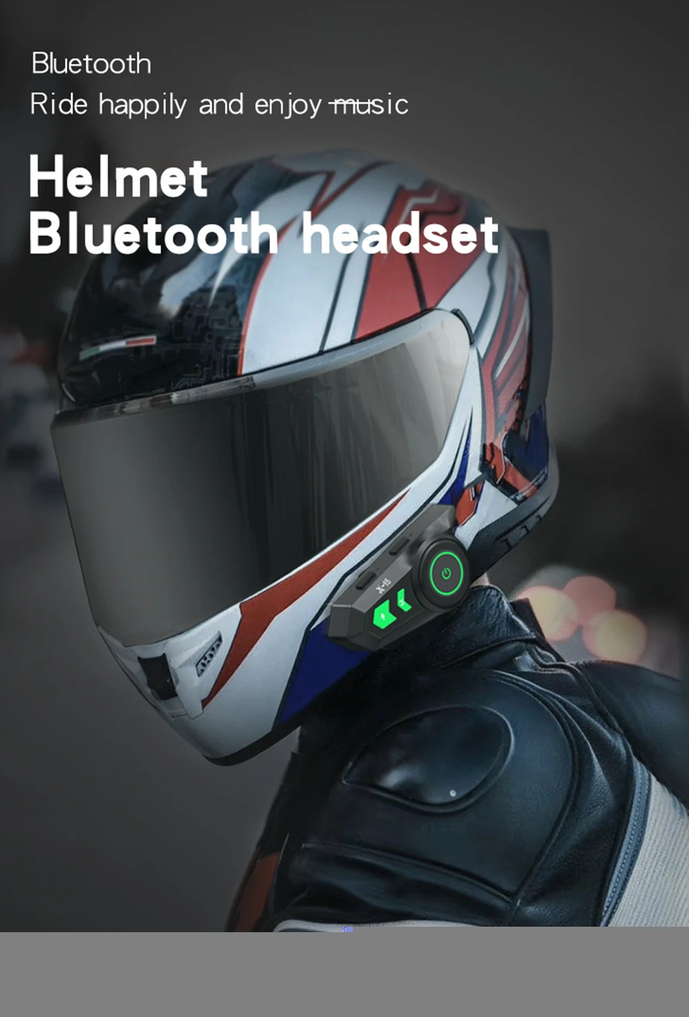 Επαναφορτιζόμενο Αδιάβροχο Σύστημα Ενδοεπικοινωνίας για Κράνος Μηχανής με Bluetooth & Μικρόφωνο Επαναφορτιζόμενο Αδιάβροχο Σύστημα Ενδοεπικοινωνίας για Κράνος Μηχανής με Bluetooth & Μικρόφωνο