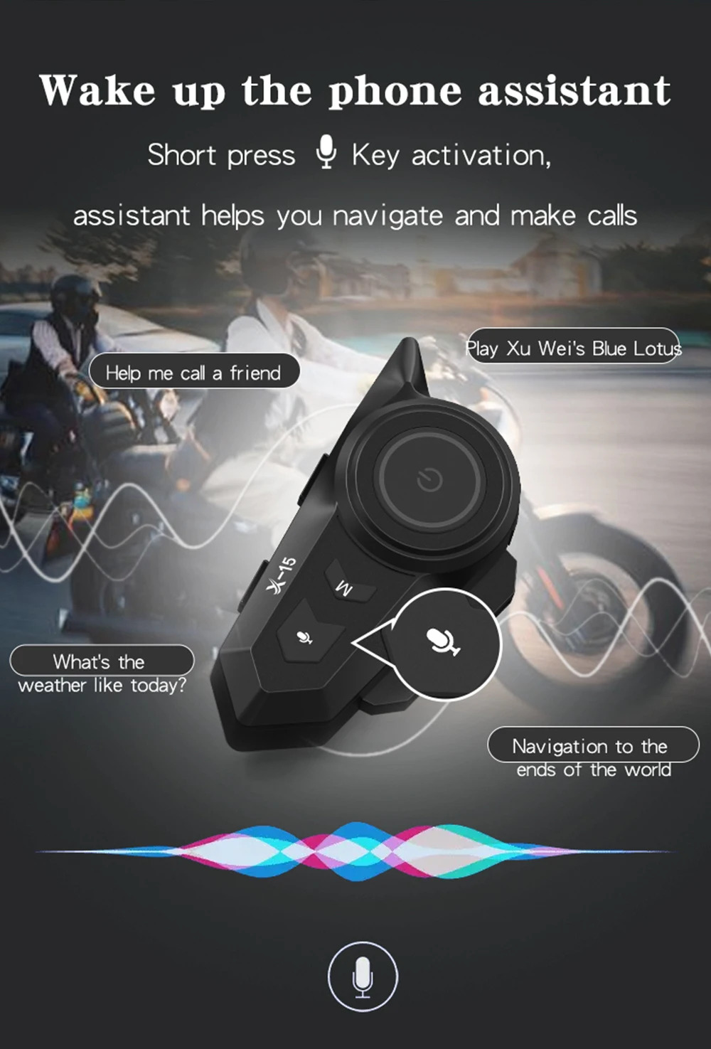 Επαναφορτιζόμενο Αδιάβροχο Σύστημα Ενδοεπικοινωνίας για Κράνος Μηχανής με Bluetooth & Μικρόφωνο Επαναφορτιζόμενο Αδιάβροχο Σύστημα Ενδοεπικοινωνίας για Κράνος Μηχανής με Bluetooth & Μικρόφωνο