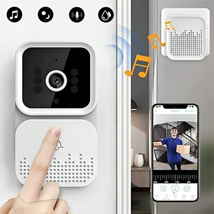 Επαναφορτιζόμενο Ασύρματο Κουδούνι - Θυροτηλέφωνο Wifi με Κάμερα Ασφαλείας - Mini Camera Doorbell Επαναφορτιζόμενο Ασύρματο Κουδούνι - Θυροτηλέφωνο Wifi με Κάμερα Ασφαλείας - Mini Camera Doorbell
