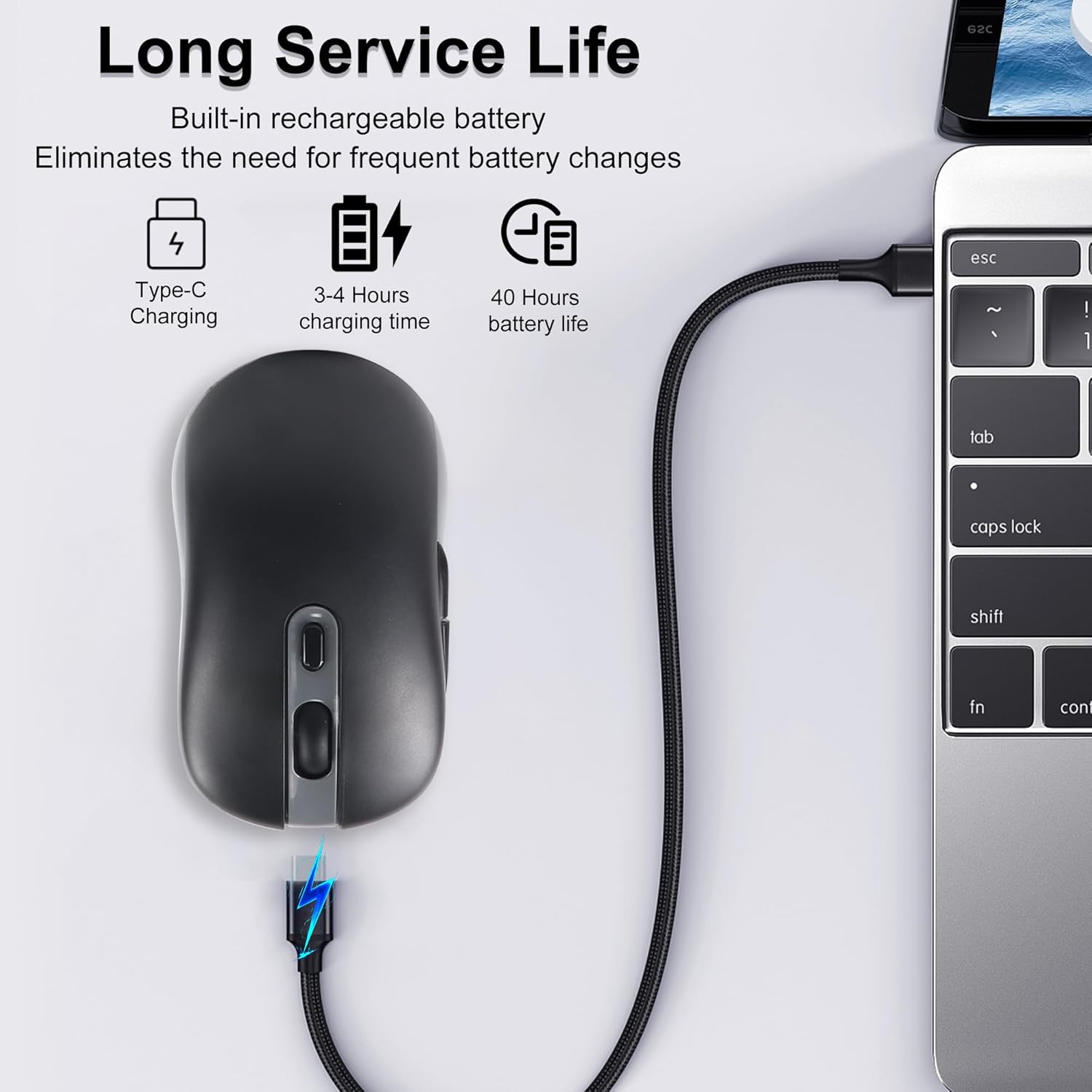 Επαναφορτιζόμενο Ασύρματο Ποντίκι Διπλής Λειτουργίας USB 2.4G & Bluetooth Επαναφορτιζόμενο Ασύρματο Ποντίκι Διπλής Λειτουργίας USB 2.4G & Bluetooth