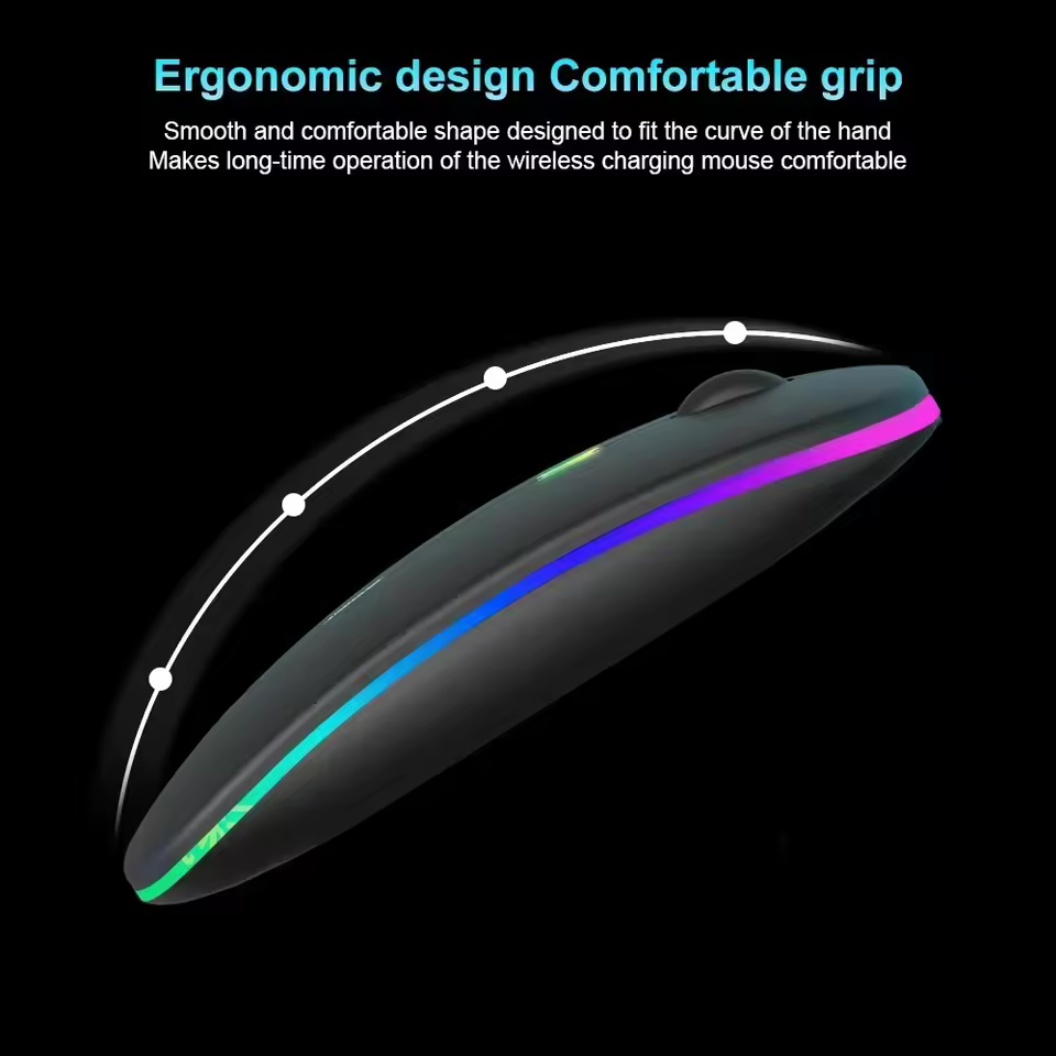 Επαναφορτιζόμενο Ασύρματο Ποντίκι για Υπολογιστή με RGB Επαναφορτιζόμενο Ασύρματο Ποντίκι για Υπολογιστή με RGB