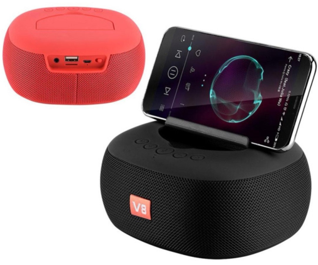 Επαναφορτιζόμενο Φορητό Ηχείο Bluetooth με Ραδιόφωνο & Βάση Στήριξης Κινητού Επαναφορτιζόμενο Φορητό Ηχείο Bluetooth με Ραδιόφωνο & Βάση Στήριξης Κινητού