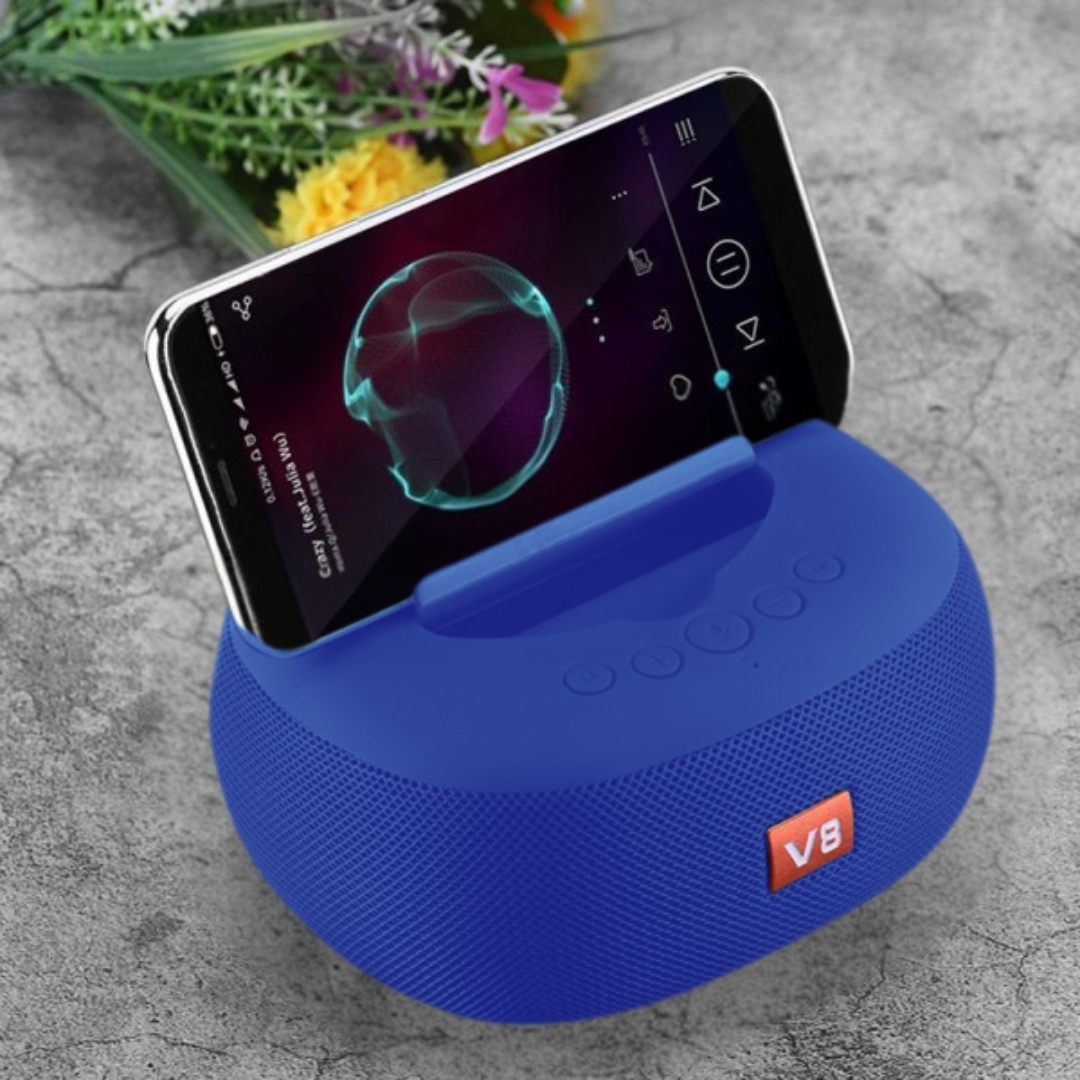 Επαναφορτιζόμενο Φορητό Ηχείο Bluetooth με Ραδιόφωνο & Βάση Στήριξης Κινητού Επαναφορτιζόμενο Φορητό Ηχείο Bluetooth με Ραδιόφωνο & Βάση Στήριξης Κινητού