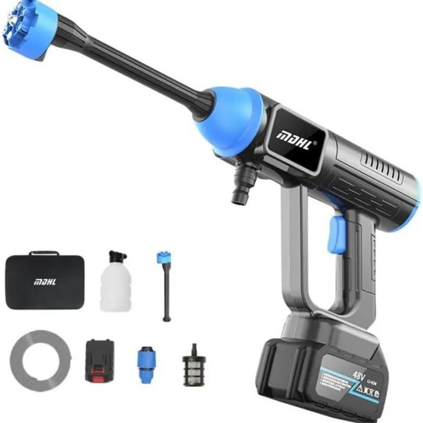 Επαναφορτιζόμενο Φορητό Πιστόλι Πλυσίματος - Πιεστικό νερού 48V με Ισχυρό Μοτέρ Επαναφορτιζόμενο Φορητό Πιστόλι Πλυσίματος - Πιεστικό νερού 48V με Ισχυρό Μοτέρ