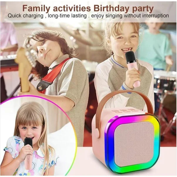 Επαναφορτιζόμενο Φορητό Σύστημα Karaoke Bluetooth με Ασύρματo Μικρόφωνo, και Φωτισμό LED RGB Arrango Επαναφορτιζόμενο Φορητό Σύστημα Karaoke Bluetooth με Ασύρματo Μικρόφωνo, και Φωτισμό LED RGB Arrango