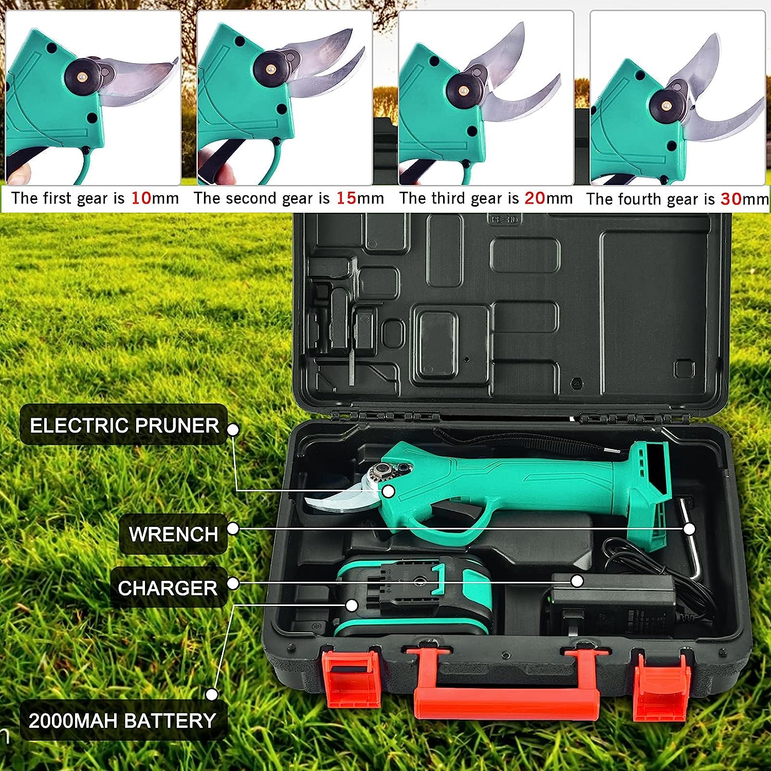 Επαναφορτιζόμενο Ηλεκτρικό Ψαλίδι Κλαδέματος Μπαταρίας 48V με Μέγιστη Διάμετρο Κοπής 25mm Επαναφορτιζόμενο Ηλεκτρικό Ψαλίδι Κλαδέματος Μπαταρίας 48V με Μέγιστη Διάμετρο Κοπής 25mm