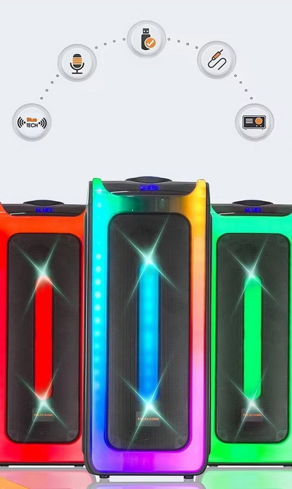 Επαναφορτιζόμενο Ηχείο Καραόκε - Subwoofer 40W Bluetooth με Μικρόφωνο, Ραδιόφωνο, Τηλεχειριστήριο και Διακοσμητικό RGB LED Φωτισμό - Andowl Επαναφορτιζόμενο Ηχείο Καραόκε - Subwoofer 40W Bluetooth με Μικρόφωνο, Ραδιόφωνο, Τηλεχειριστήριο και Διακοσμητικό RGB LED Φωτισμό - Andowl