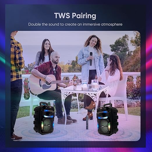 Επαναφορτιζόμενο Ηχείο – Subwoofer 8″ με Μικρόφωνο, Τηλεχειρισμό και Διακοσμητικό Φωτισμό LED RGB Andowl Q-T38 Επαναφορτιζόμενο Ηχείο – Subwoofer 8″ με Μικρόφωνο, Τηλεχειρισμό και Διακοσμητικό Φωτισμό LED RGB Andowl Q-T38