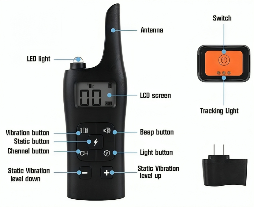Επαναφορτιζόμενο Κολάρο Εκπαίδευσης Σκύλου - Αδιάβροχο με 4 Λειτουργίες Εκπαίδευσης Επαναφορτιζόμενο Κολάρο Εκπαίδευσης Σκύλου - Αδιάβροχο με 4 Λειτουργίες Εκπαίδευσης