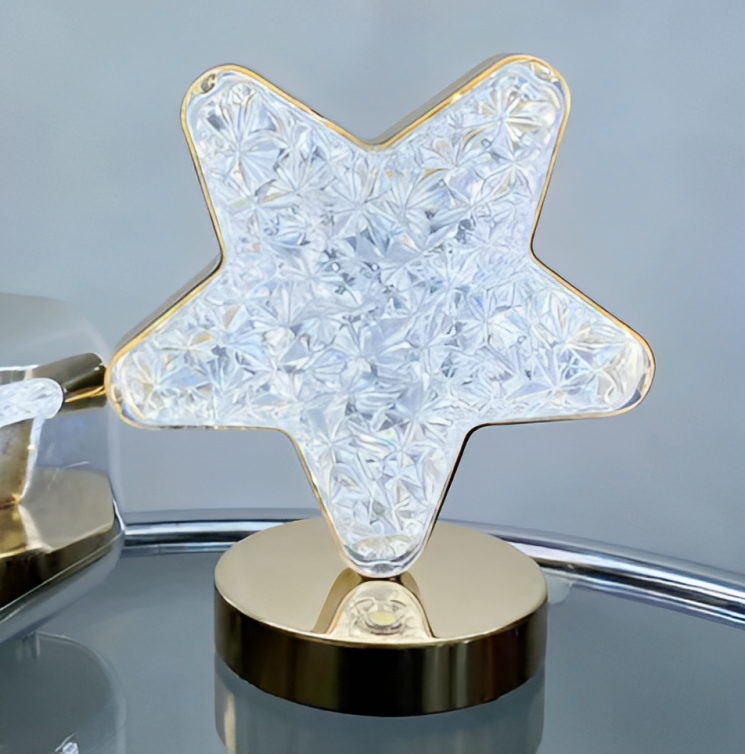 Επαναφορτιζόμενο LED Διακοσμητικό Φωτιστικό Αστέρι με Εφέ Κρυστάλλου Επαναφορτιζόμενο LED Διακοσμητικό Φωτιστικό Αστέρι με Εφέ Κρυστάλλου