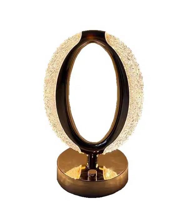 Επαναφορτιζόμενο LED Διακοσμητικό Όμικρον Φωτιστικό με Εφέ Κρυστάλλου 15x10x17 Επαναφορτιζόμενο LED Διακοσμητικό Όμικρον Φωτιστικό με Εφέ Κρυστάλλου 15x10x17