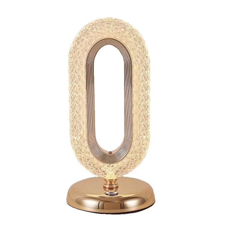 Επαναφορτιζόμενο LED Διακοσμητικό Οβάλ Φωτιστικό με Εφέ Κρυστάλλου 15x10x17 Επαναφορτιζόμενο LED Διακοσμητικό Οβάλ Φωτιστικό με Εφέ Κρυστάλλου 15x10x17