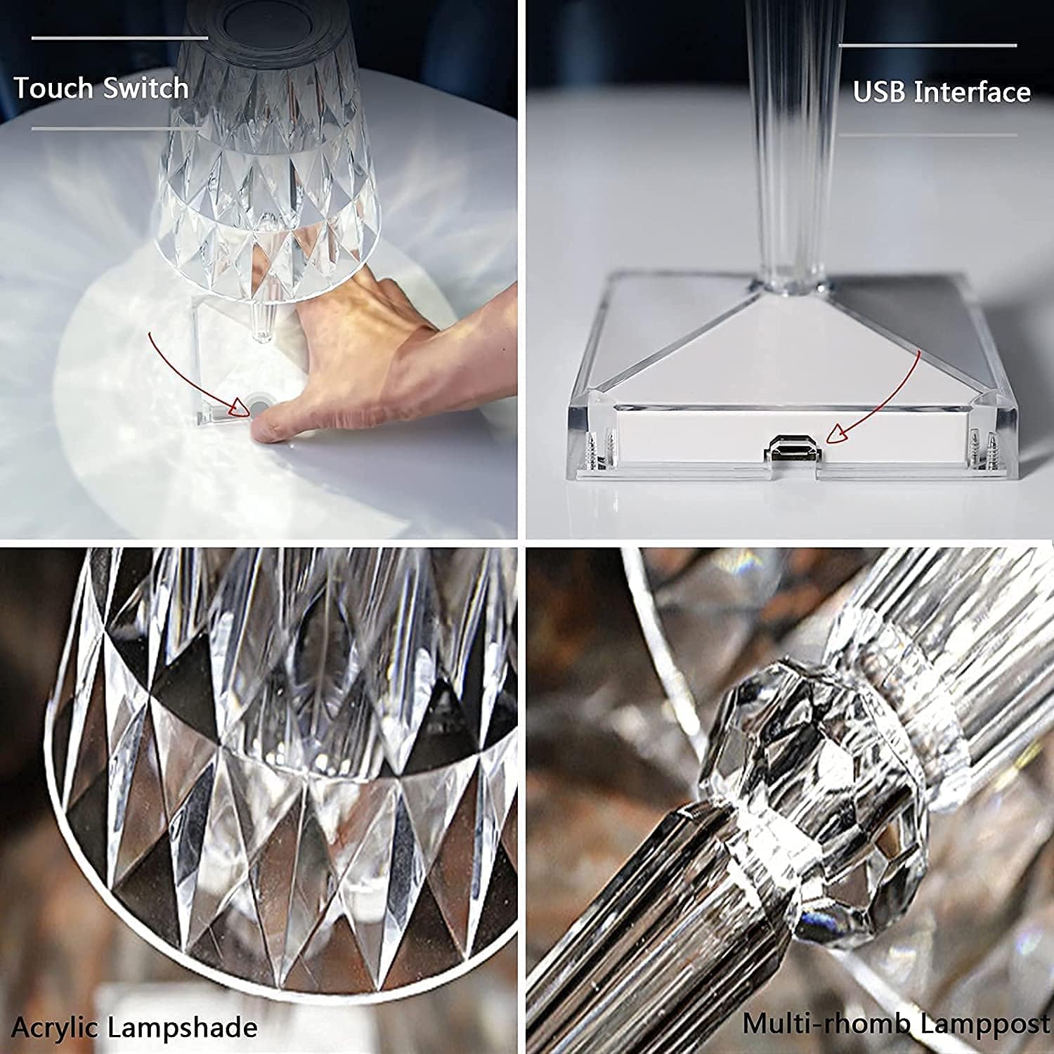 Επαναφορτιζόμενο LED RGB Διάφανο Διακοσμητικό Φωτιστικό με Εφέ Κρυστάλλου & Τηλεχειριστήριο - Crystal Lamp Επαναφορτιζόμενο LED RGB Διάφανο Διακοσμητικό Φωτιστικό με Εφέ Κρυστάλλου & Τηλεχειριστήριο - Crystal Lamp