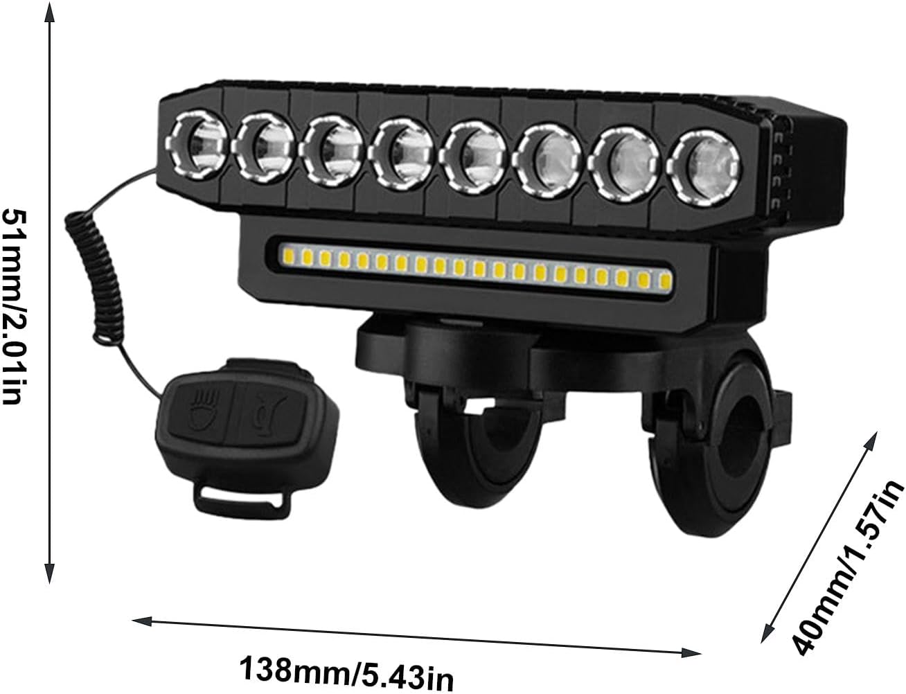 Επαναφορτιζόμενο Μπροστινό Φως Ποδηλάτου LED με Κόρνα – Αδιάβροχο, Υψηλής Φωτεινότητας με 6 Λειτουργίες Επαναφορτιζόμενο Μπροστινό Φως Ποδηλάτου LED με Κόρνα – Αδιάβροχο, Υψηλής Φωτεινότητας με 6 Λειτουργίες